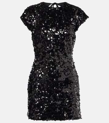 Sequined velvet minidress | Ganni