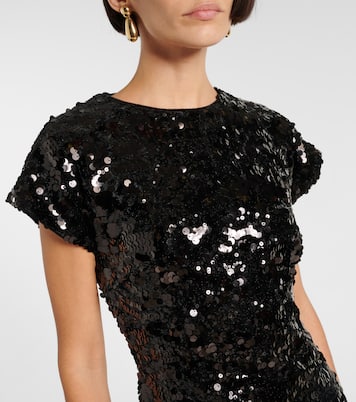 Sequined velvet minidress | Ganni