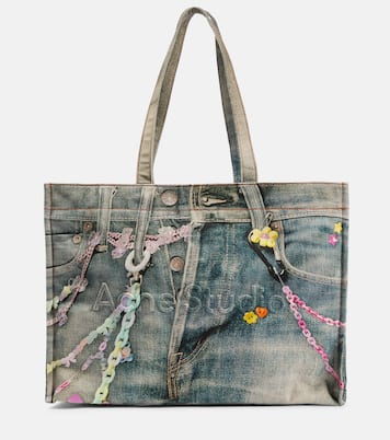 Shopper Large in canvas con stampa | Acne Studios