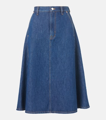 Jupe midi en jean | Gucci