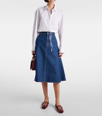 Jupe midi en jean | Gucci