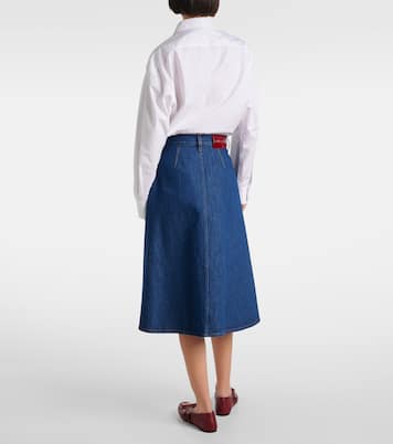 Jupe midi en jean | Gucci
