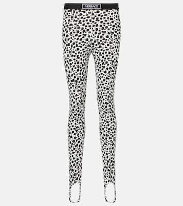 Leggings con stampa leopardata | Versace
