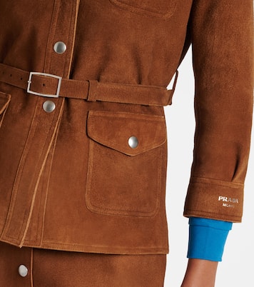 Giacca camicia in suede | Prada