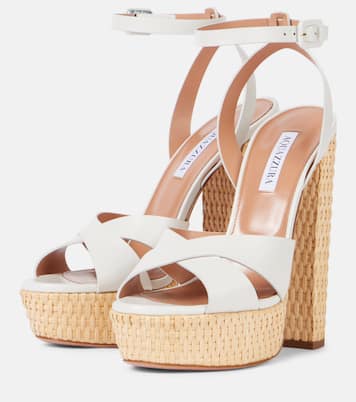 Sandalias con plataforma Sunseeker 140 de piel | Aquazzura