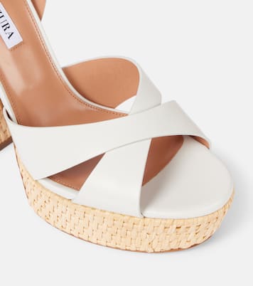 Sandalias con plataforma Sunseeker 140 de piel | Aquazzura