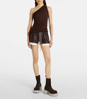 Shorts in pelle a vita alta | Rick Owens