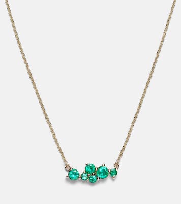 Collier Cocktail Bar en or 14 ct, émeraudes et diamants | Sydney Evan