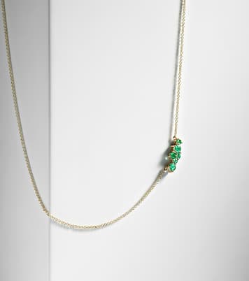 Collier Cocktail Bar en or 14 ct, émeraudes et diamants | Sydney Evan