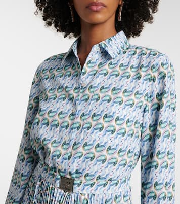 Printed twill midi dress | Tory Burch