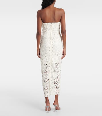Vestido midi de novia de encaje | Rotate