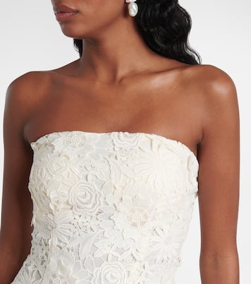 Vestido midi de novia de encaje | Rotate