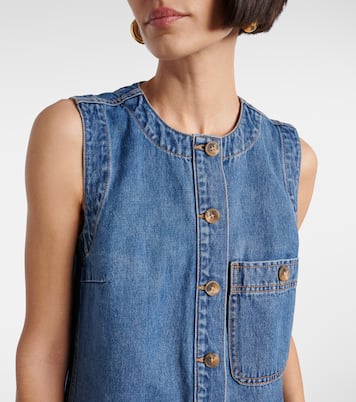 Vestido corto Oakley en denim | Veronica Beard