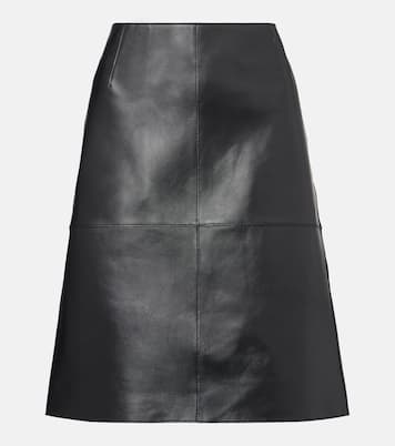 Jupe midi en cuir | Toteme