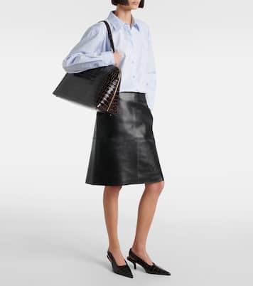 Jupe midi en cuir | Toteme