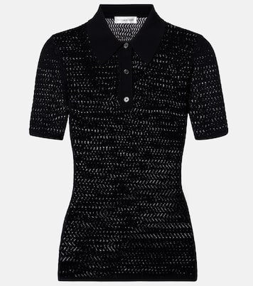 Polohemd aus Pointelle-Strick | Victoria Beckham