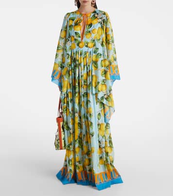Caftano Taormina in cotone con stampa | Dolce&Gabbana