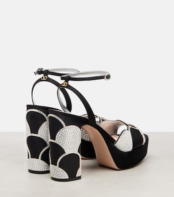 Sandali con plateau Bowow 115 in moiré | Valentino Garavani