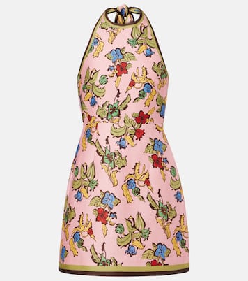 Robe en lin mélangé à fleurs | Alémais