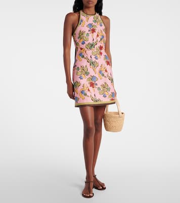 Robe en lin mélangé à fleurs | Alémais