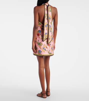 Robe en lin mélangé à fleurs | Alémais