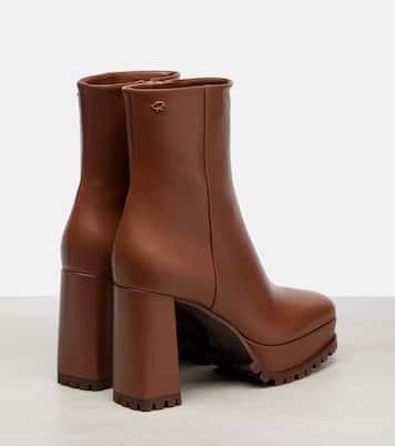 Stivaletti Harlem 70 in pelle con plateau | Gianvito Rossi