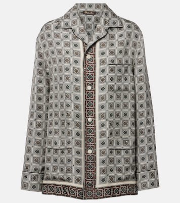 Lian printed silk twill shirt | Loro Piana
