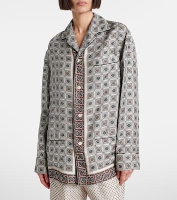 Lian printed silk twill shirt | Loro Piana