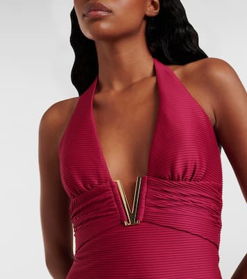 Costume intero Cassis con ruches e scollo all’americana | Heidi Klein