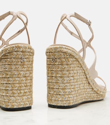 Ayla 110 metallic leather wedges | Jimmy Choo
