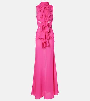 Cutout ruffled jersey gown | Alaïa