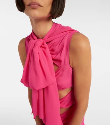 Cutout ruffled jersey gown | Alaïa