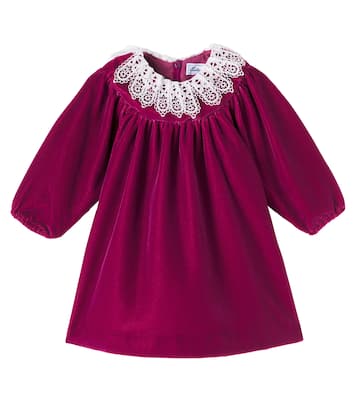 Baby Kleid aus Samt mit Spitze | Tartine et Chocolat