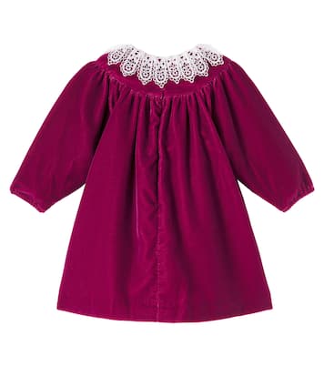 Baby Kleid aus Samt mit Spitze | Tartine et Chocolat