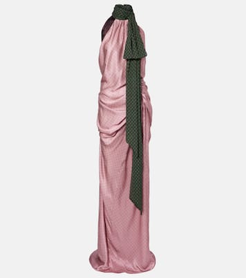 Robe longue imprimée en soie | Dries Van Noten