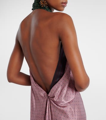 Robe longue imprimée en soie | Dries Van Noten