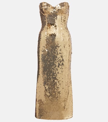 Vestido bustier con lentejuelas | Dolce&Gabbana