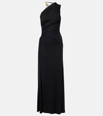 Cutout one-shoulder jersey crêpe gown | Bottega Veneta