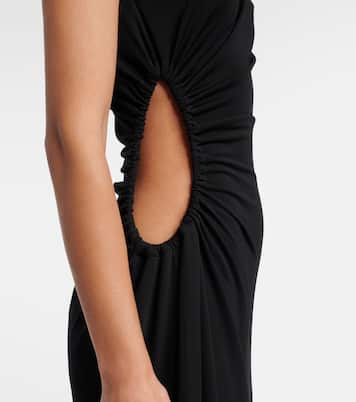 Cutout one-shoulder jersey crêpe gown | Bottega Veneta