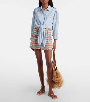 Zigzag lamé shorts | Missoni