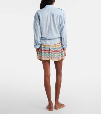 Zigzag lamé shorts | Missoni