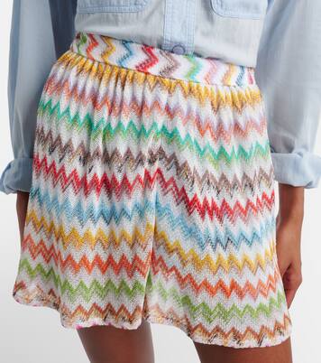 Zigzag lamé shorts | Missoni