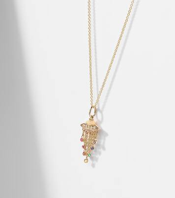 Halskette Ufo aus 14kt Gelbgold mit Diamanten | Sydney Evan