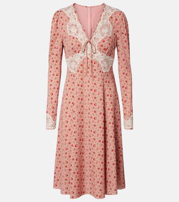 Floral silk-blend midi dress | Dolce&Gabbana