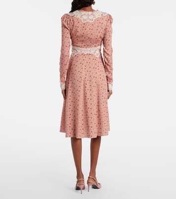 Floral silk-blend midi dress | Dolce&Gabbana