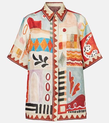 x LRNCE– Chemise Michelle imprimée en lin | Alémais