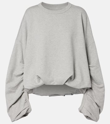 Draped cotton jersey sweatshirt | Dries Van Noten
