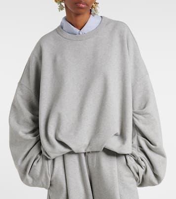 Draped cotton jersey sweatshirt | Dries Van Noten