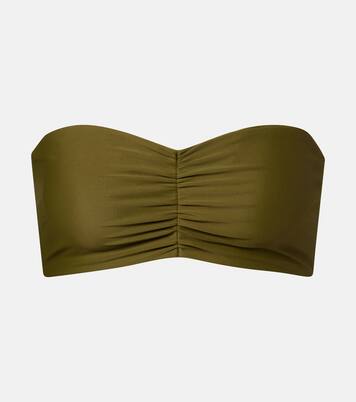 Ava ruched bandeau bikini top | Jade Swim