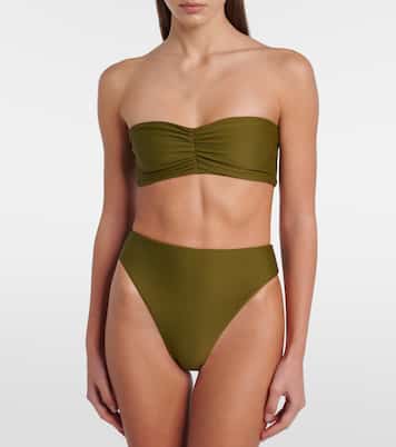 Ava ruched bandeau bikini top | Jade Swim